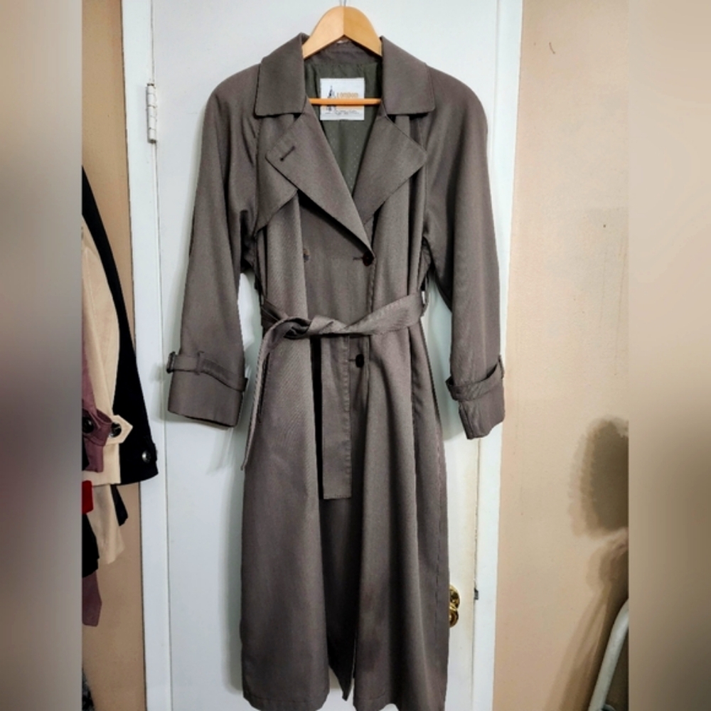 London Fog Gabriela Khaki Trench Coat Size 4P